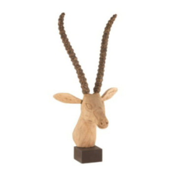 TETE DE CERT EN BOIS DE