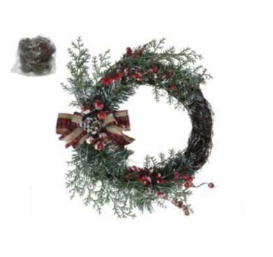 COURONNE DE NOEL AVEC NOEUD