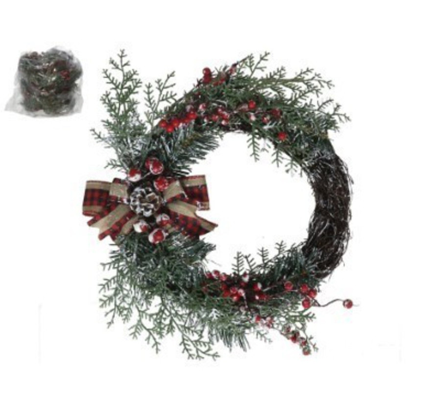 COURONNE DE NOEL AVEC NOEUD