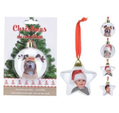 BOULE DE NOEL PHOTO 7CM