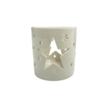 PHOTOPHORE AJOURE BLANC