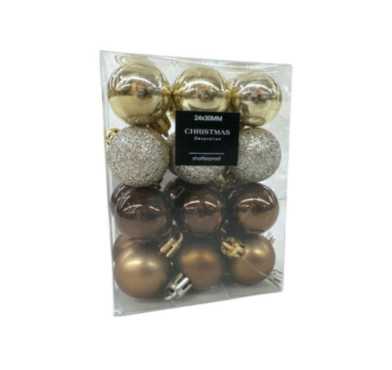 BOITE DE 24 BOULES DE NOEL