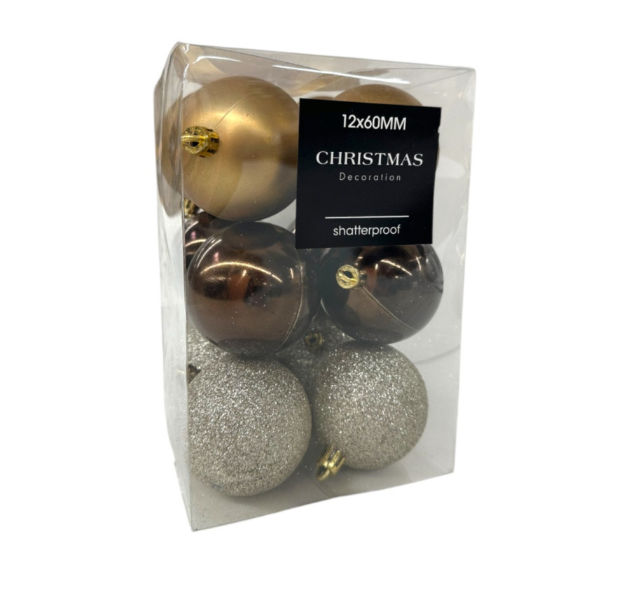 SET DE 12 BOULES DE NOEL