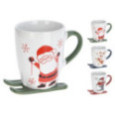 MUG DE NOEL SUR SKIS PERE NOEL