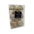 SET DE 6 BOULES DE NOEL CREME