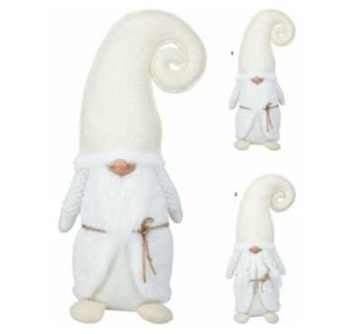 GNOME DE NOEL BLANC 25X15X51CM