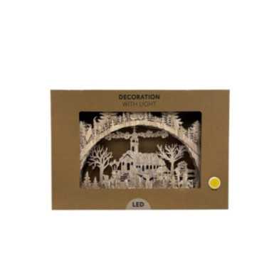 SCENE DE NOEL EN BOIS LED