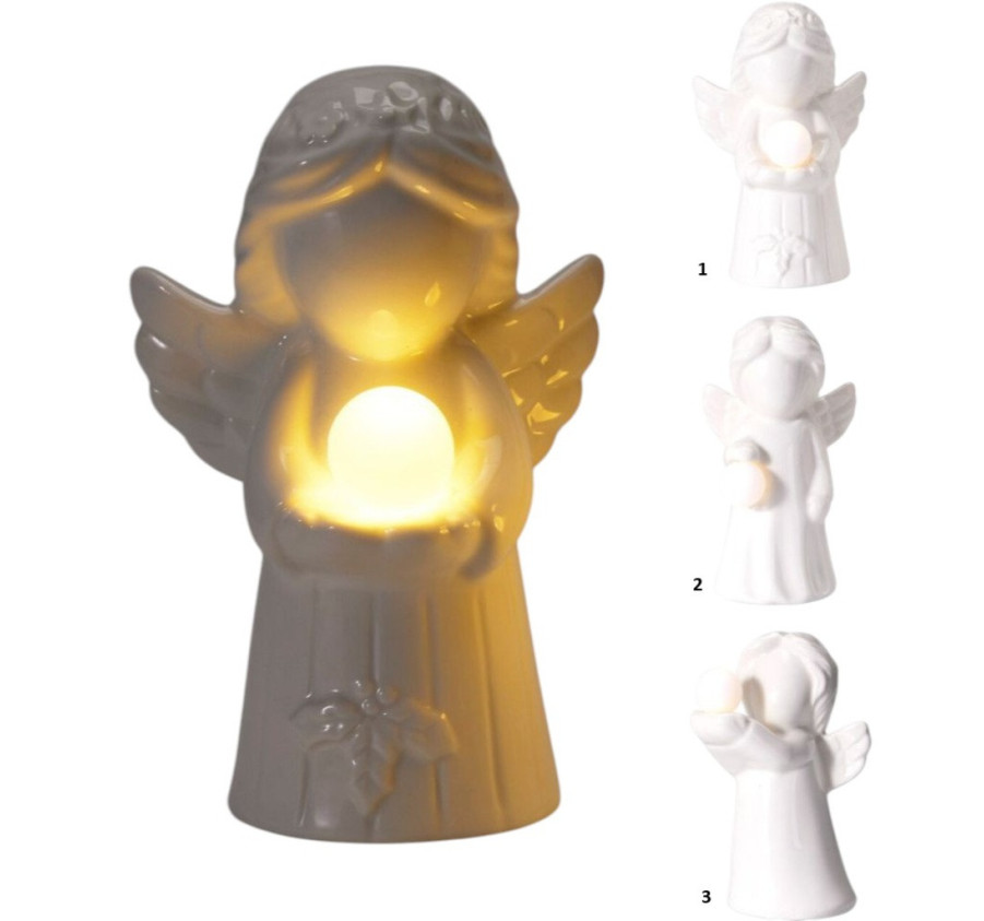 SUJET ANGE EN CERAMIQUE BLANC