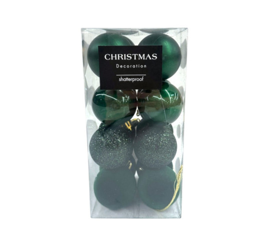 BOITE DE 16 BOULES DE NOEL