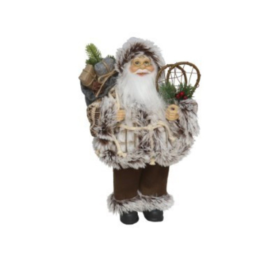 PERE NOEL DEBOUT AVE RAQUETTES