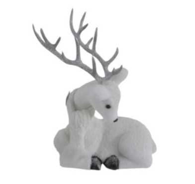 CERF BLANC COUCHE 32X17X45CM