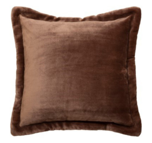 COUSSIN EN FLANELLE MARRON