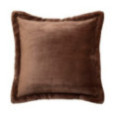 COUSSIN EN FLANELLE MARRON