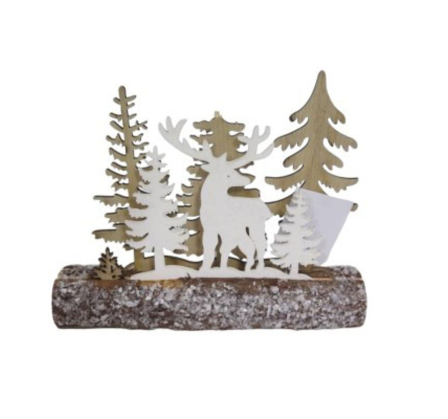 DECO NOEL SAPIN ET RENNE SUR