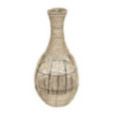 VASE DECO EN ROTIN ET METAL