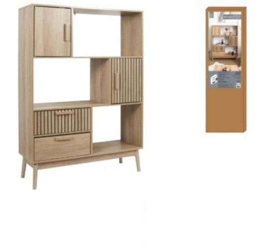 BIBLIOTHEQUE EN BOIS NATUREL