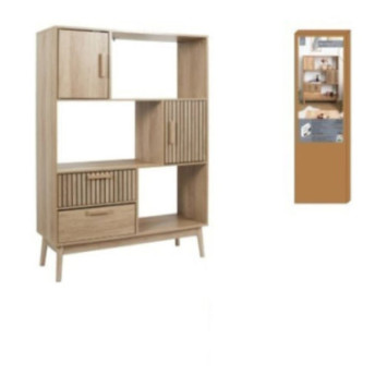 BIBLIOTHEQUE EN BOIS NATUREL