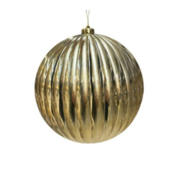 BOULE DE NOEL STRIEE 20CM
