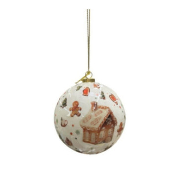 BOULE DE NOEL PAIN EPICES 8CM