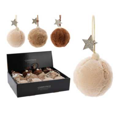 BOULE DE NOEL FAUSSE FOURRURE