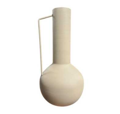 VASE EN ZINC COLORIS SABLE