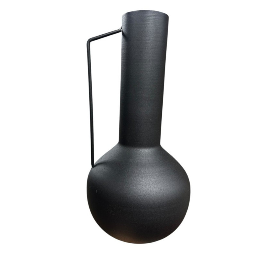 VASE EN ZINC COLORIS NOIR