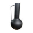 VASE EN ZINC COLORIS NOIR