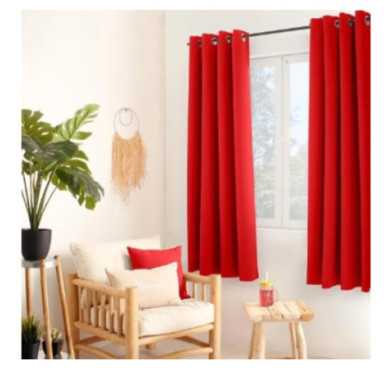 RIDEAU ROUGE 135X180CM