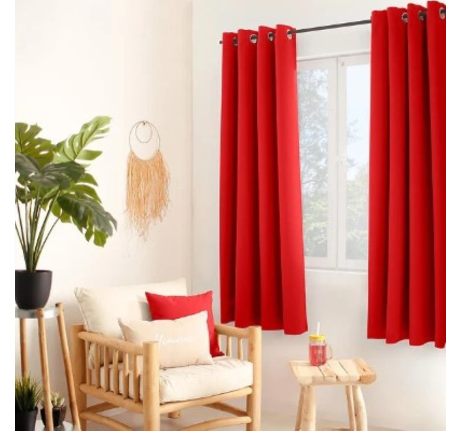 RIDEAU ROUGE 135X180CM