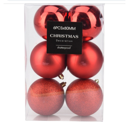 BOITE DE 6 BOULES DE NOEL