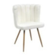 CHAISE ARIEL BOUCLETTE BLANC