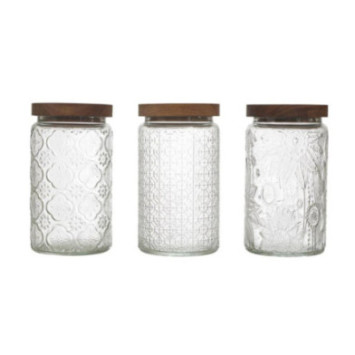 BOCAL A RELIEFS AVEC COUVERCLE