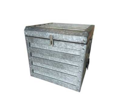 COFFRE EN METAL GRIS