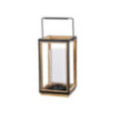 LANTERNE EN BOIS ET METAL NOIR
