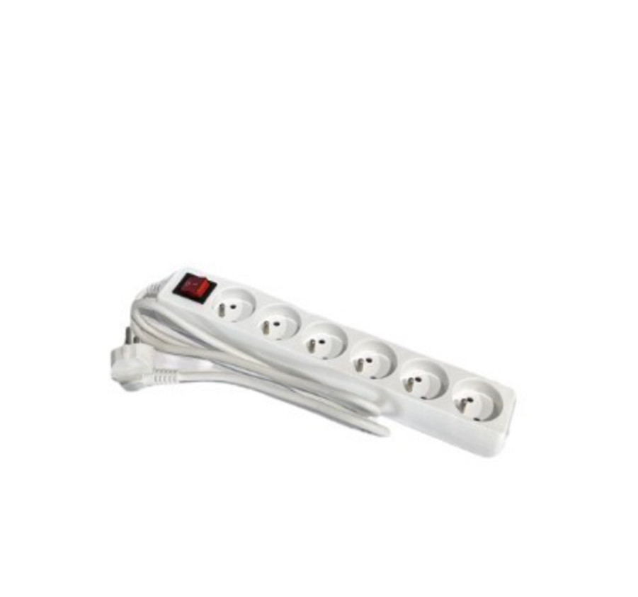 BLOC 6 PRISES + INTERRUPTEUR