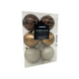 SET DE 6 BOULES DE NOEL AMBRE