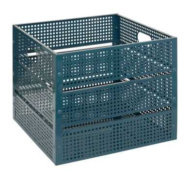 CAGETTE DECO EN METAL BLEU