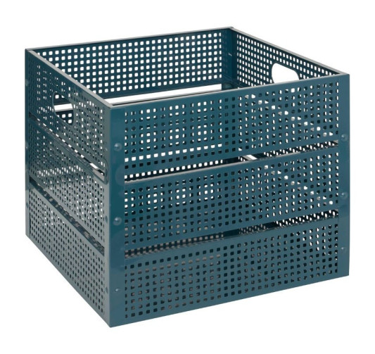 CAGETTE DECO EN METAL BLEU