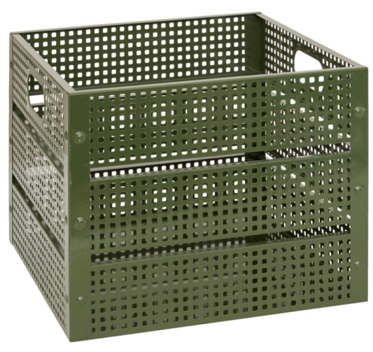 CAGETTE DECO METAL KAKI