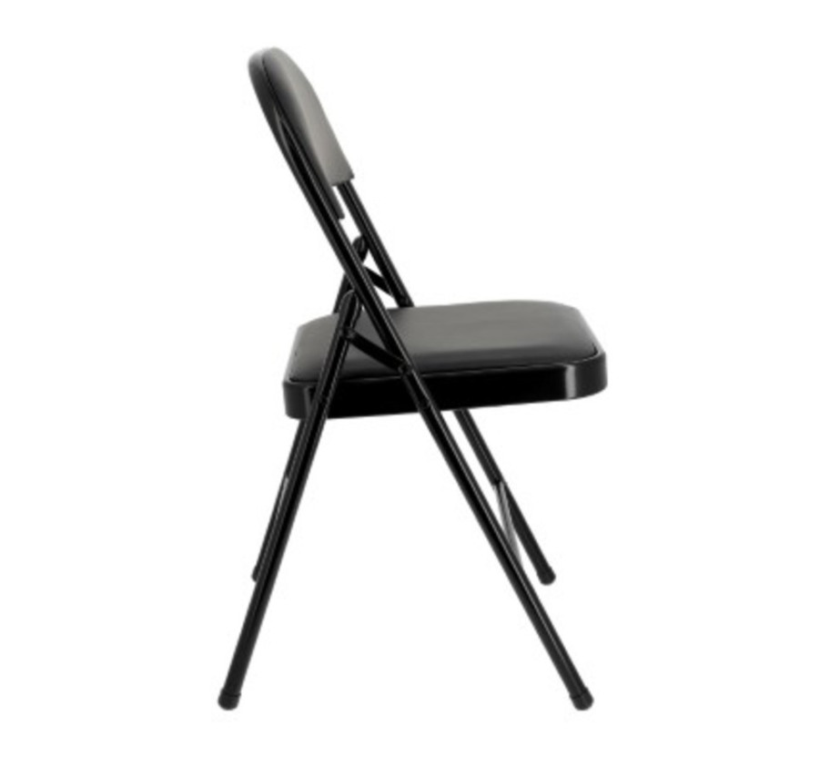 CHAISE PLIABLE NOIR PVC