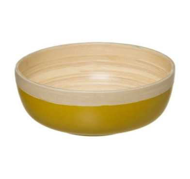 SALADIER EN BAMBOU JAUNE