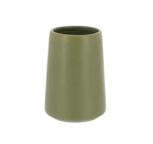 GOBELET VERT KAKI EN GRES