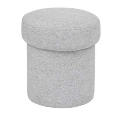 POUF KITA EN TISSU GRIS