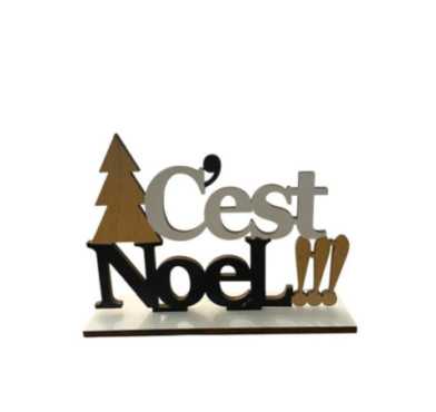 DECO DE TABLE DE NOEL EN BOIS