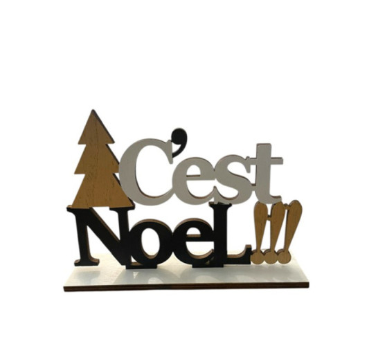 DECO DE TABLE DE NOEL EN BOIS