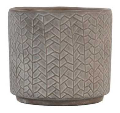 CACHE POT EN CERAMIQUE - BRUN