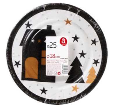 ASSIETTE EN CARTON X25PCS