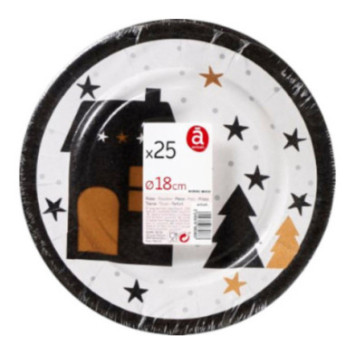 ASSIETTE EN CARTON X25PCS