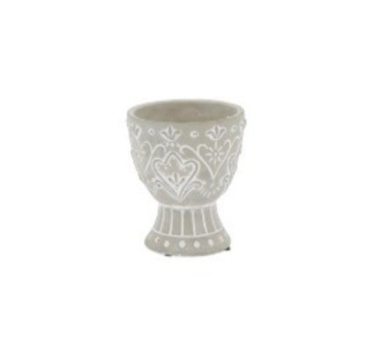 POT DE FLEURS EN CIMENT GRIS