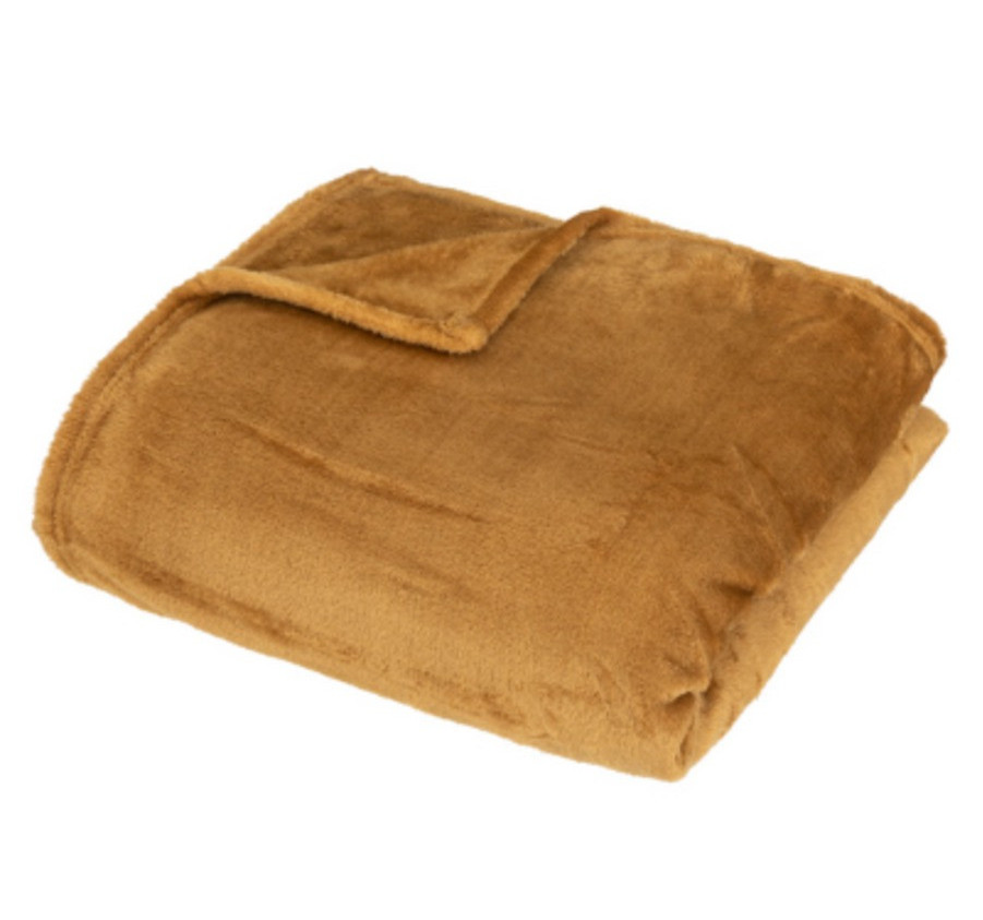 PLAID MOUTARDE 150X200CM